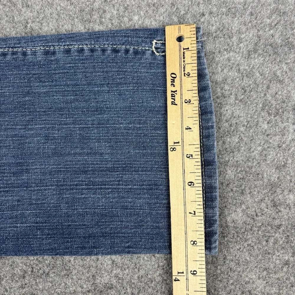 Wrangler Q-Baby Jeans Womens‎ 7/8x32 Western Bootcut Rodeo Distressed Blue Denim